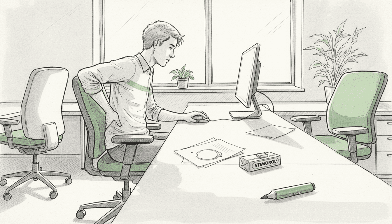 Kontorsanställda som lider av ryggont