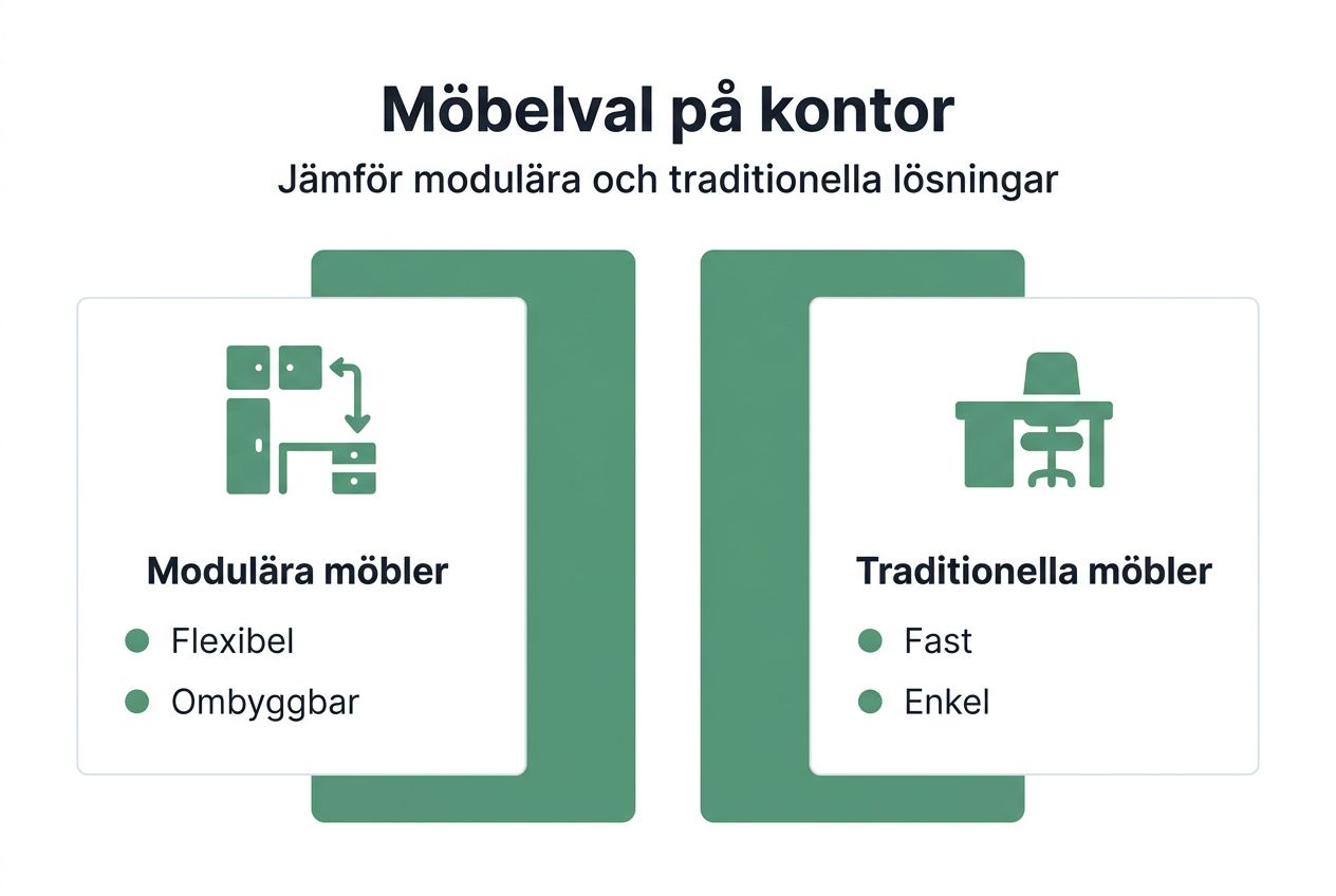 Infografik: Så skiljer sig modulära möbler från traditionella alternativ