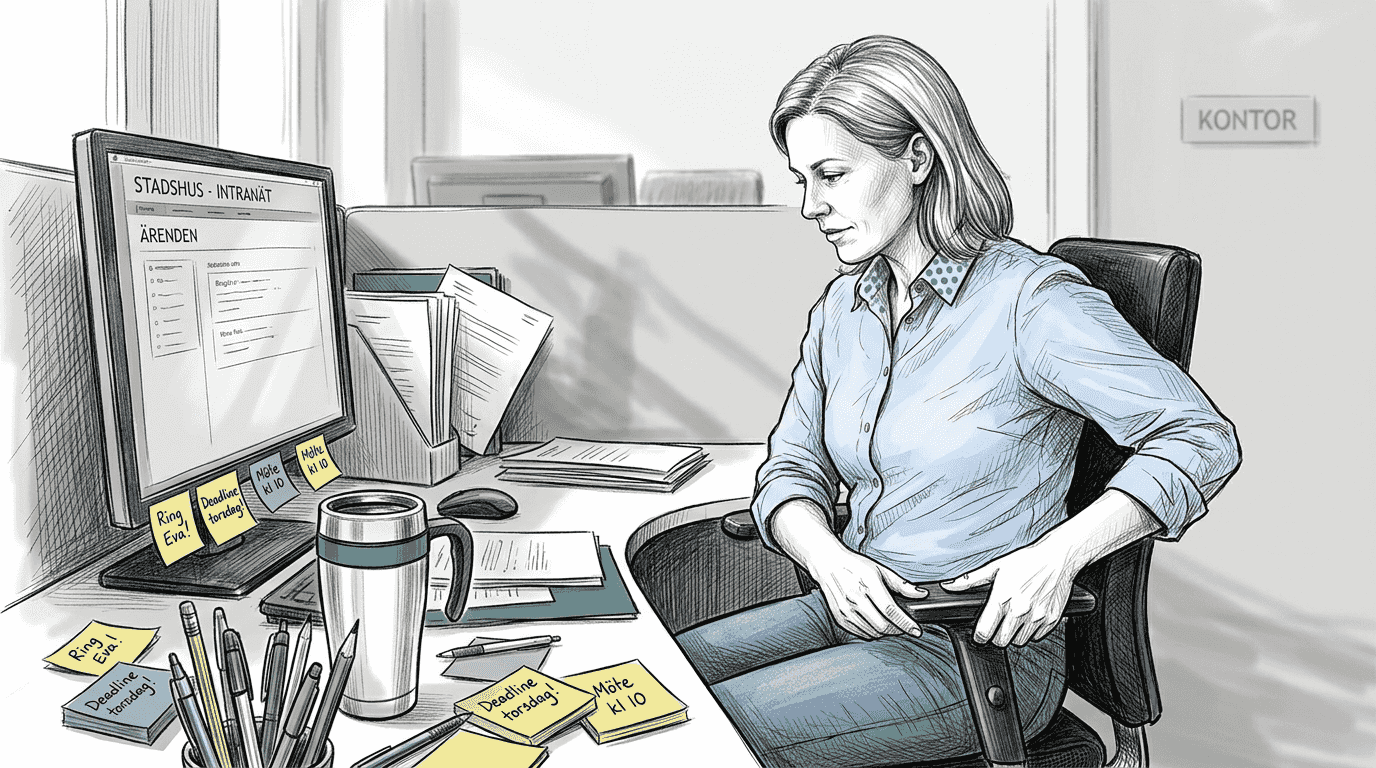 Ergonomisk kontorsstol i hemmets vardagskaos