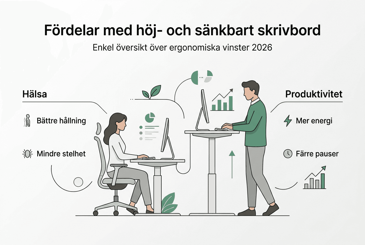 Infografik: Därför ska du välja ett höj- och sänkbart skrivbord