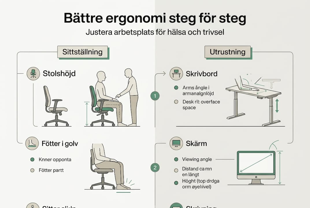 Steg-för-steg-guide: Så skapar du en ergonomisk arbetsplats