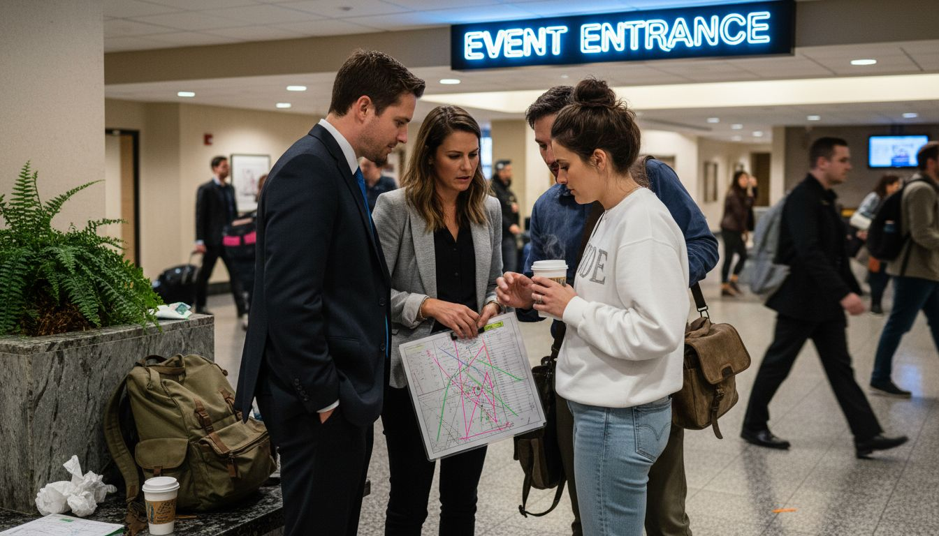 Las Vegas event team coordination meeting scene