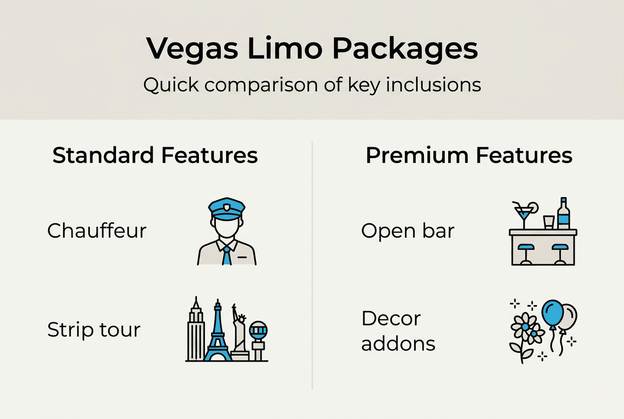Infographic of limo package core features