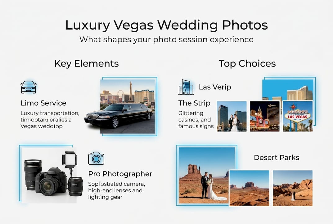 Infographic luxury Vegas wedding session basics