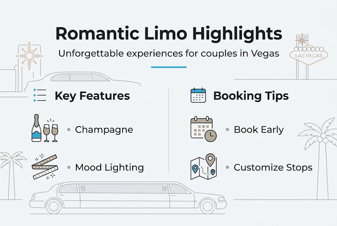 Infographic about romantic limo tour essentials
