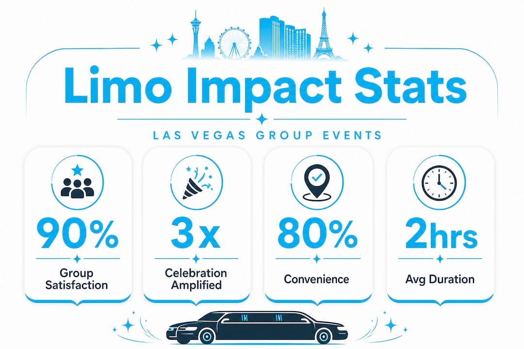 Infographic with Las Vegas limo celebration statistics