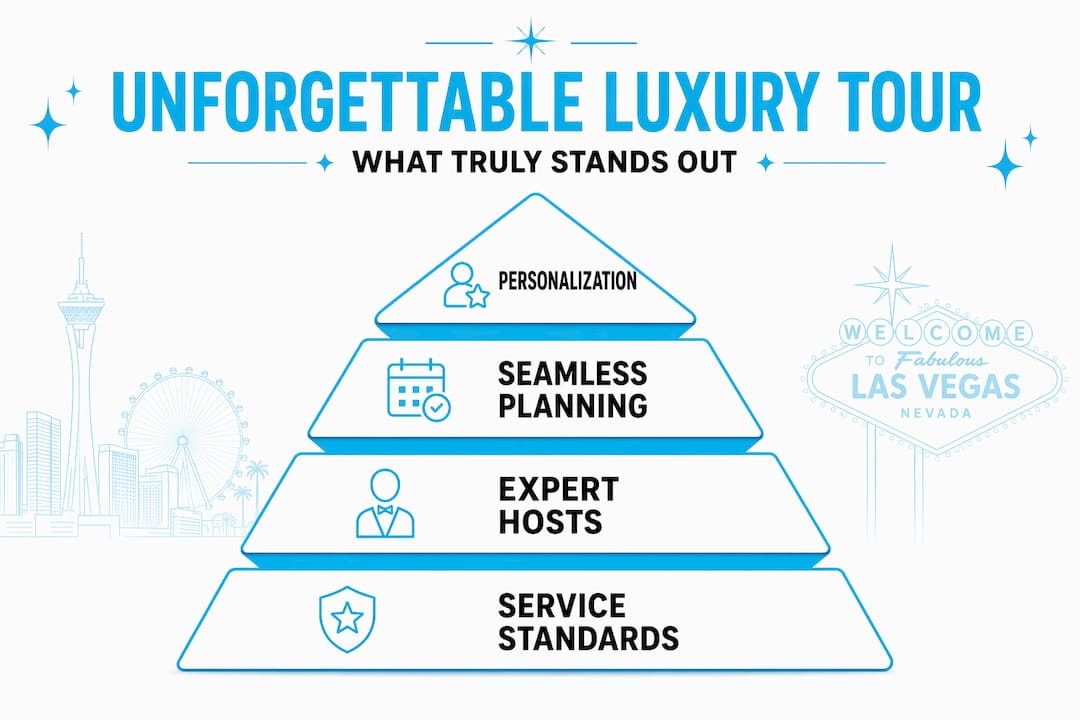 Hierarchy infographic of luxury tour key elements