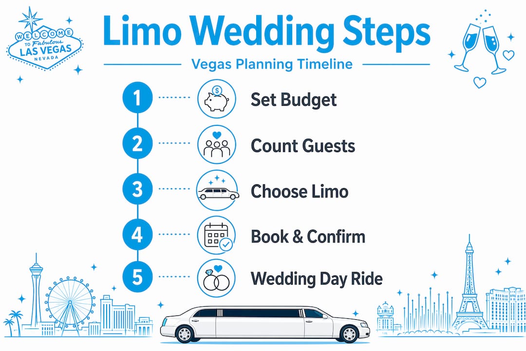 Infographic: Las Vegas limo wedding planning steps