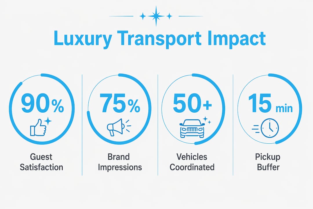 Infographic showing luxury transport key statistics