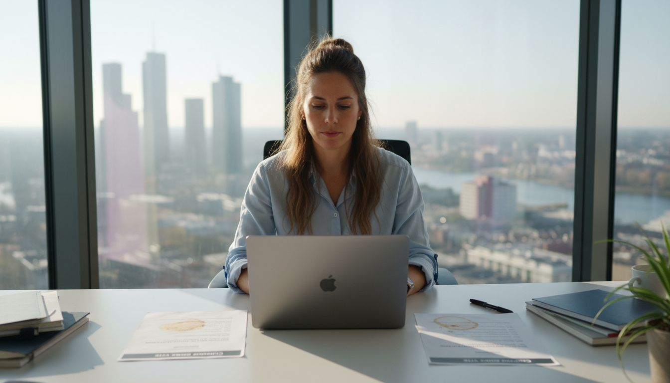 De HR-manager verdiept zich op kantoor in een analyse van de soft skills.