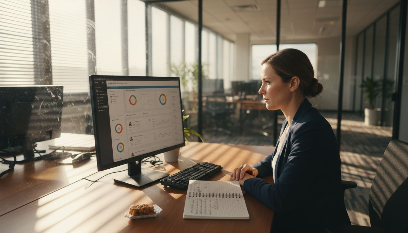 HR manager reviewing candidate assessments
