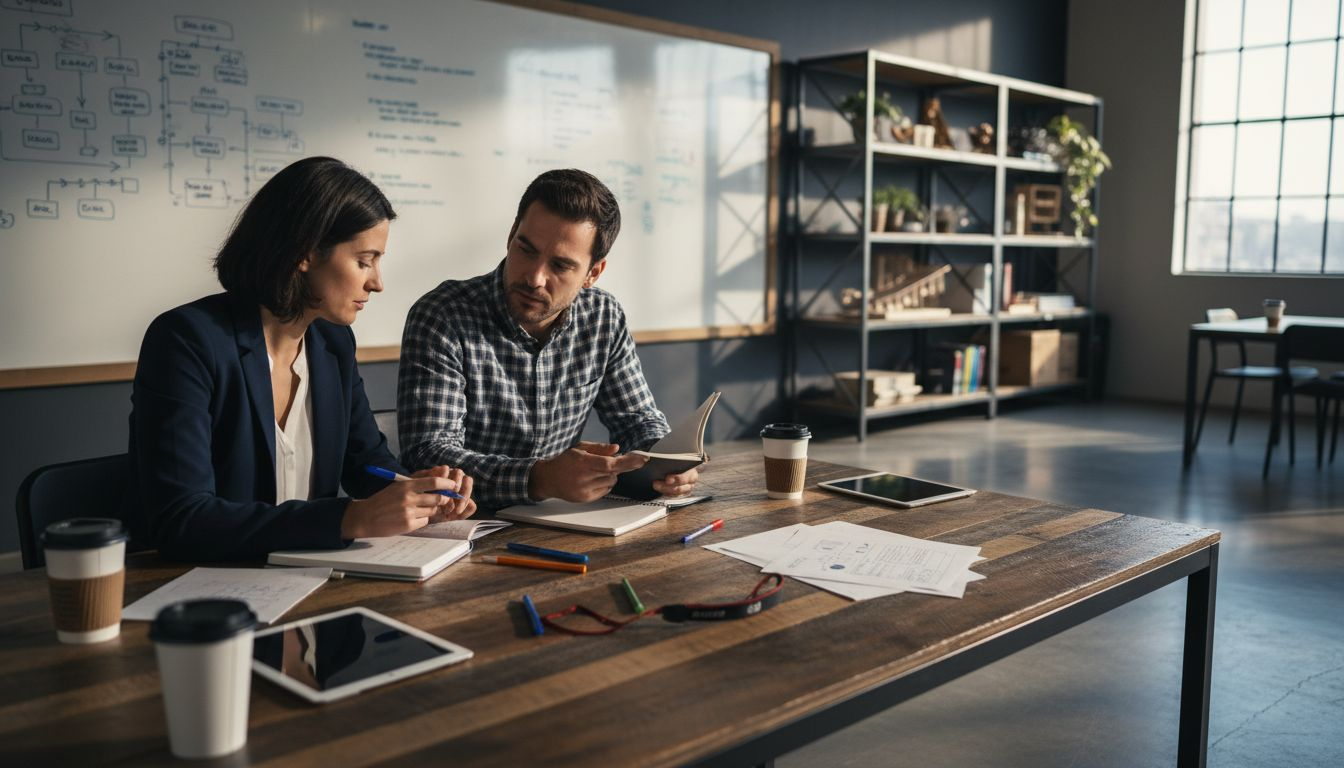El equipo de trabajo reflexionando juntos sobre sus habilidades interpersonales.