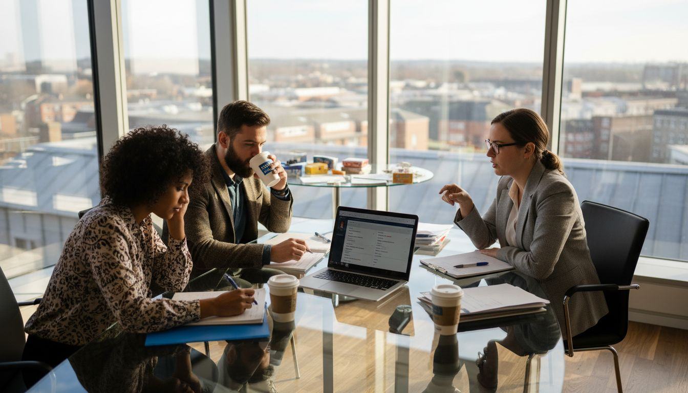 Recruiting team reviews candidates with AI tools