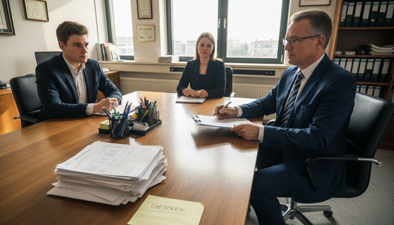 HR-manager voert kennismakingsgesprekken met kandidaten