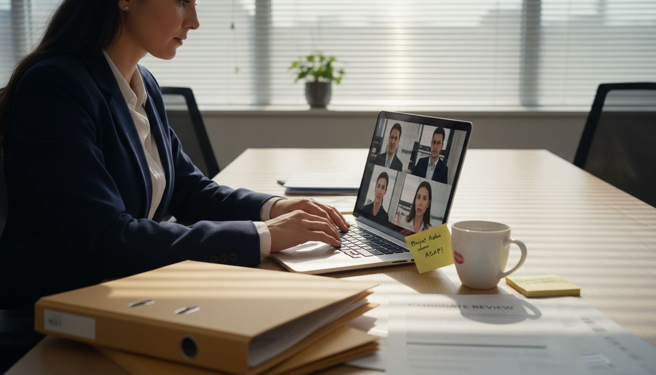 HR professional assessing candidate responses