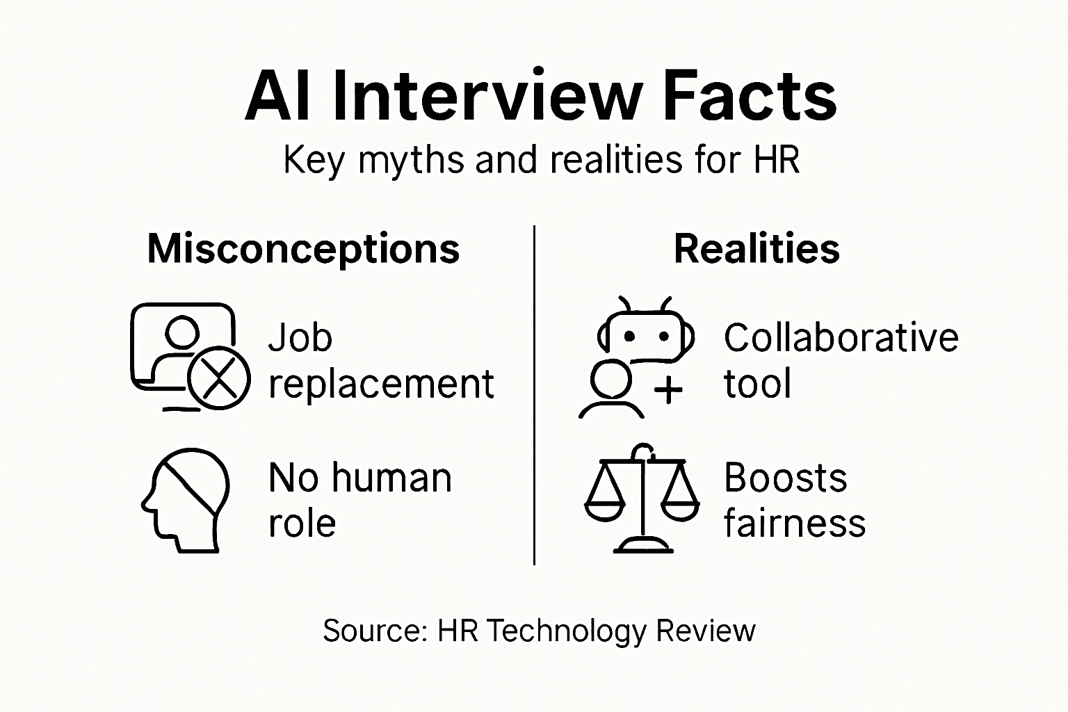 Infographic clarifies AI interview misconceptions