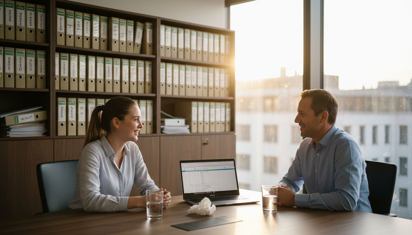 Die Bewerberin äußert sich im persönlichen Gespräch.