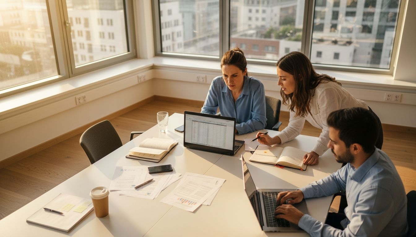 Het HR-team bespreekt samen het overzicht van de screeningsresultaten.