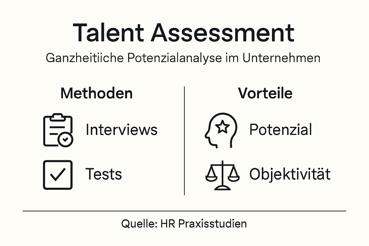 Infografik: Methoden zur Talentbewertung und ihre Vorteile