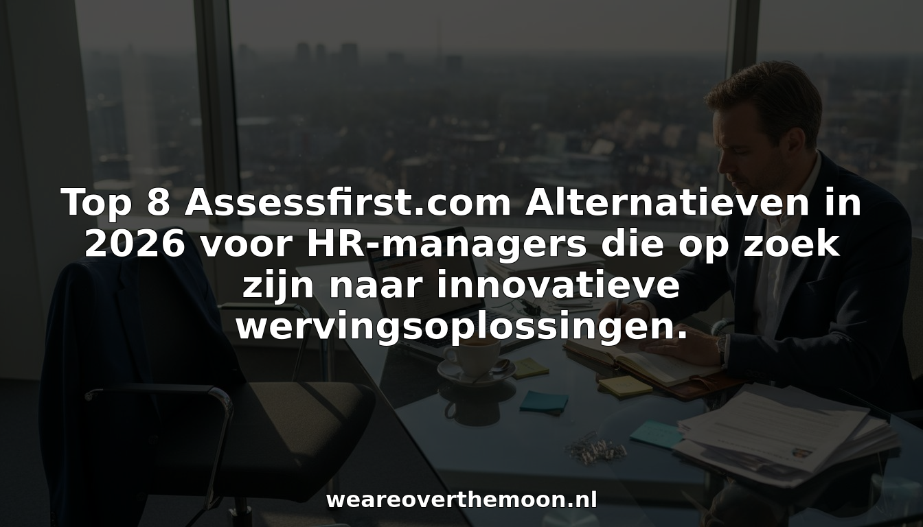 Een HR-manager bekijkt zorgvuldig de sollicitaties van kandidaten in een modern hoekpand.