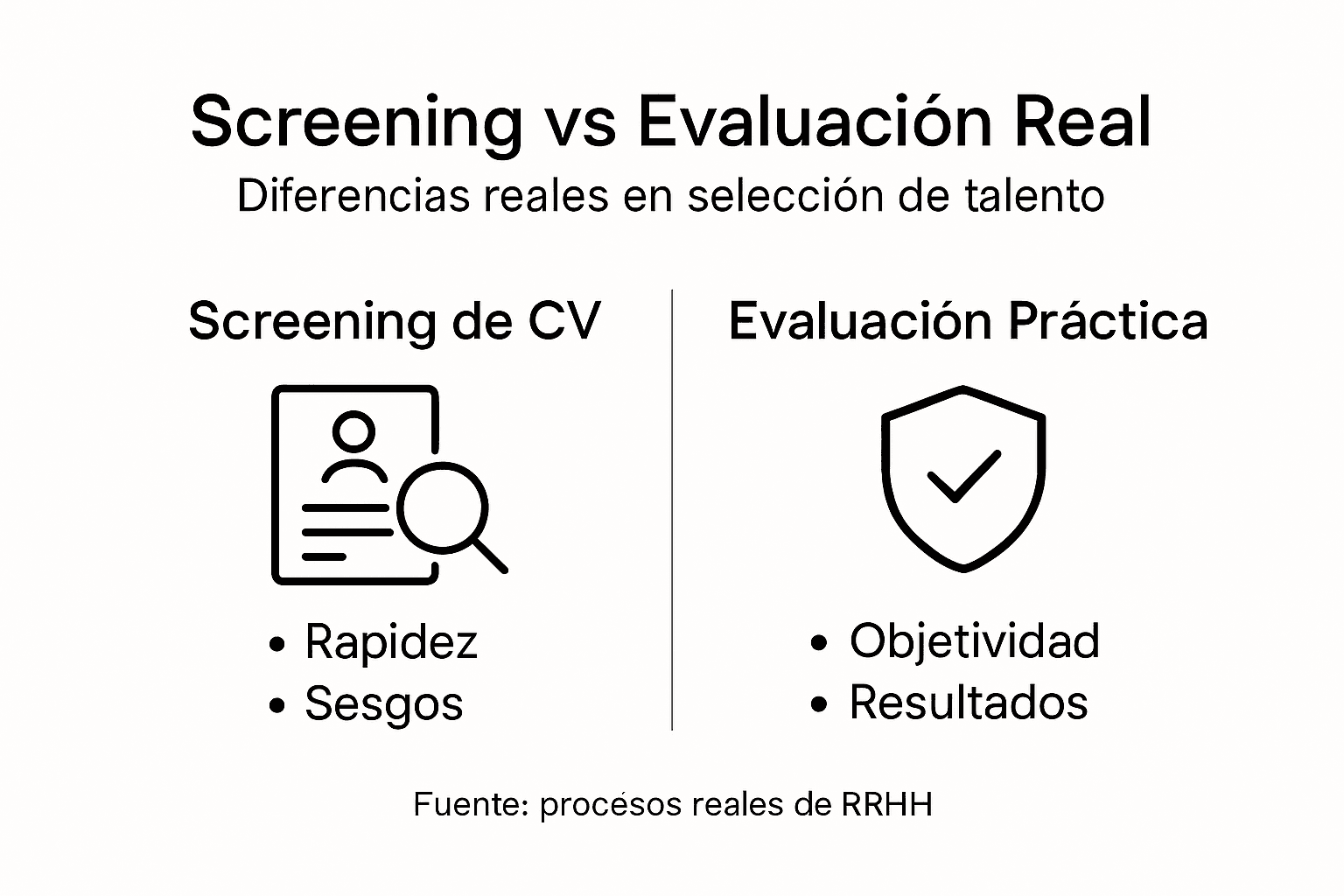 Infografía: diferencias clave entre cribado y evaluación