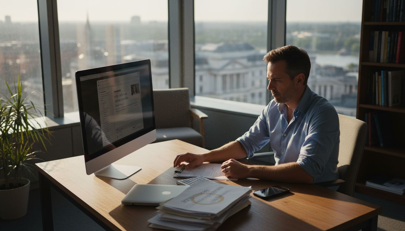 Hiring manager reviews AI interview results