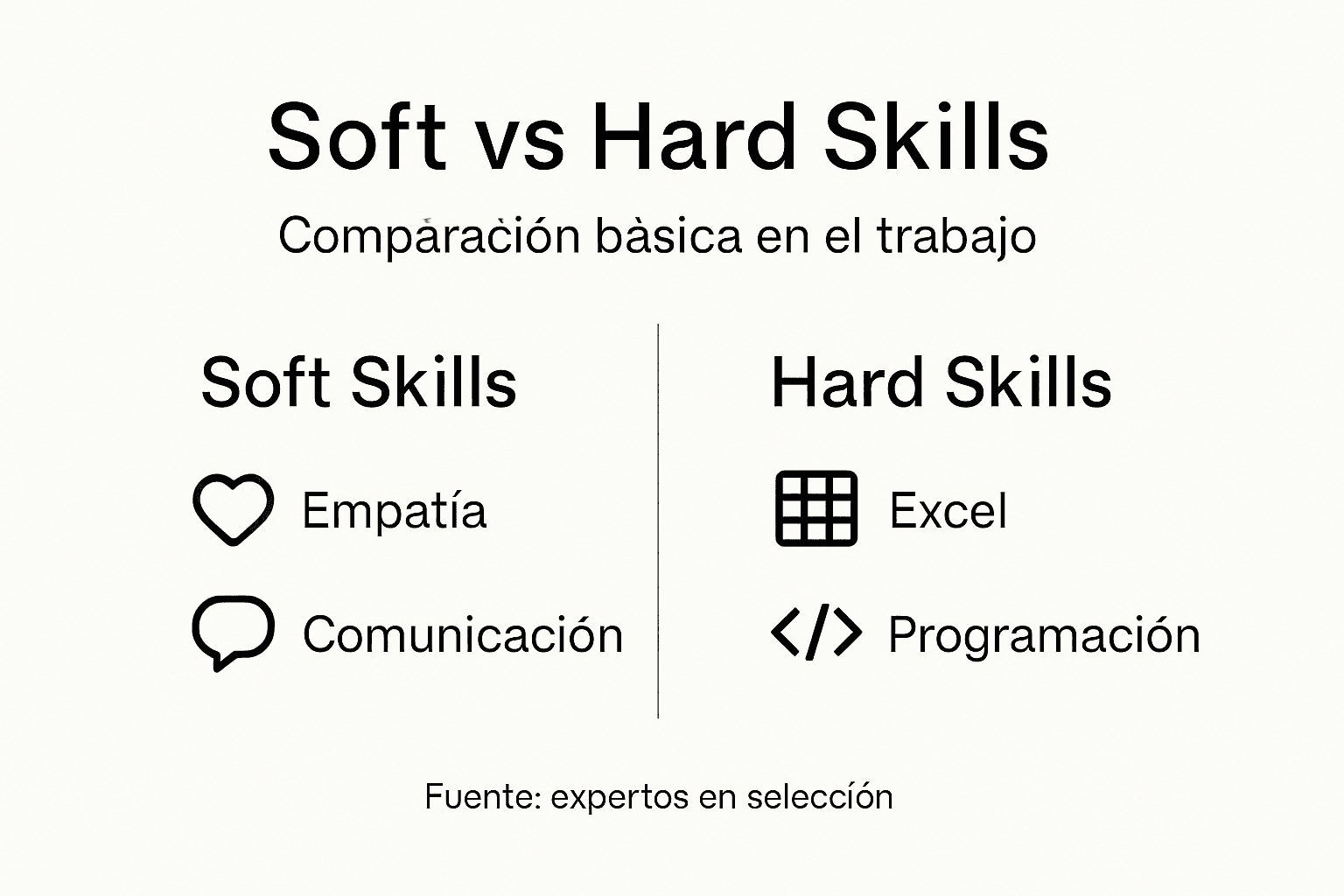 Infografía: principales diferencias entre habilidades blandas y habilidades técnicas