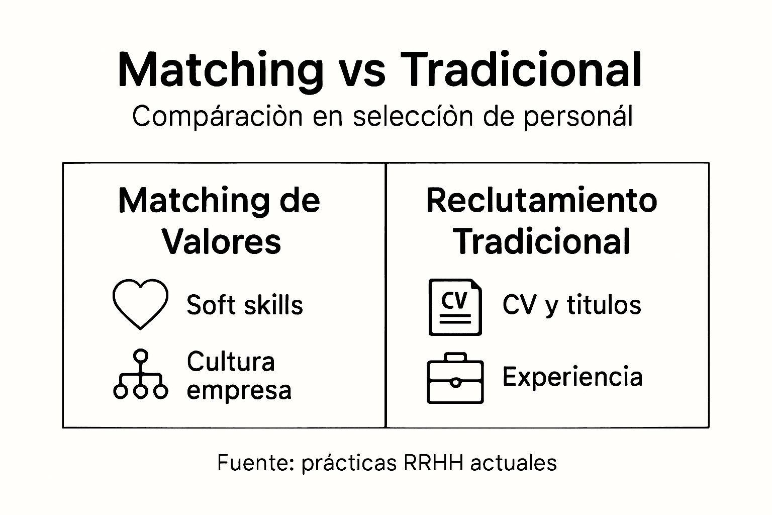 Infografía: ¿En qué se diferencian el matching y el reclutamiento tradicional?
