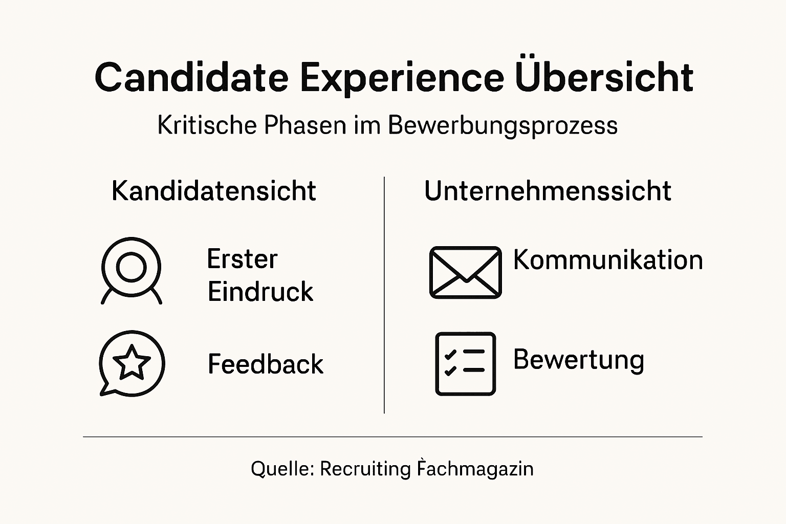 Grafische Übersicht zur Candidate Experience