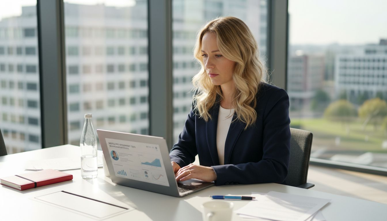 De HR-manager voert een gesprek met een kandidaat over de resultaten van de pre-hire test.