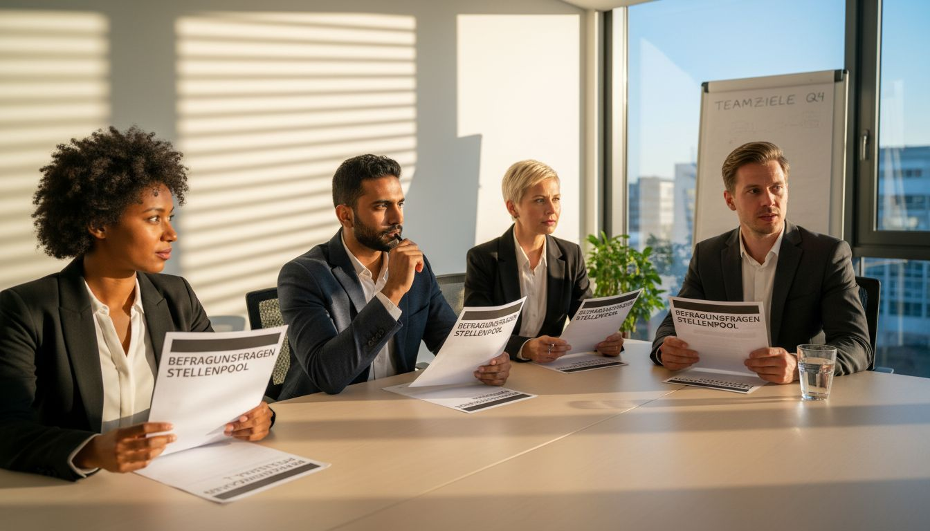 Das Gremium führt ein strukturiertes Bewerbungsgespräch mit dem Kandidaten.