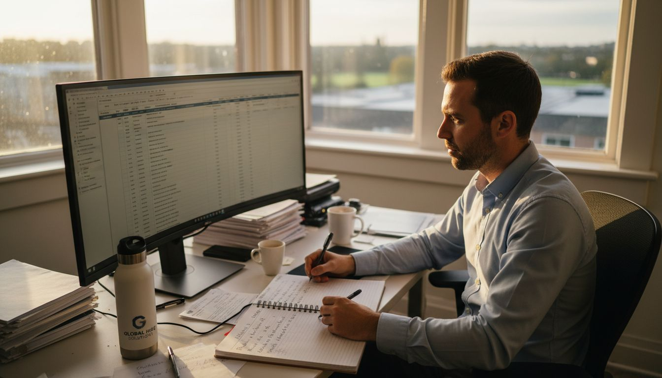 Recruiter reviewing candidate screening workflow