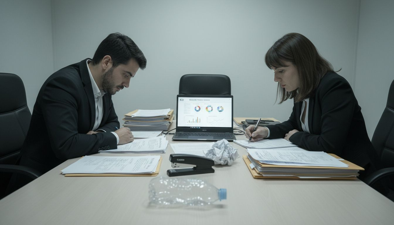 Un grupo de expertos analiza resultados técnicos durante una reunión de trabajo.