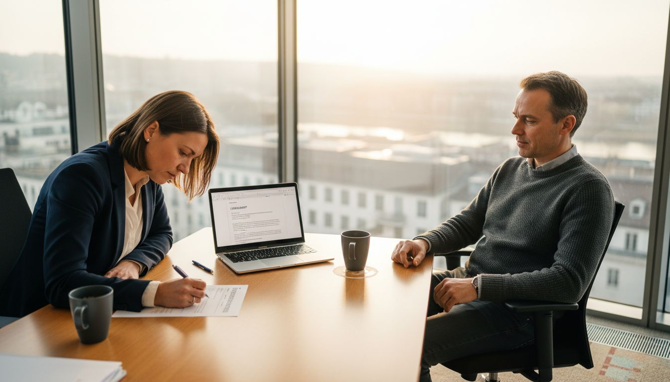 Zwei Fachkräfte in einem echten Vorstellungsgespräch