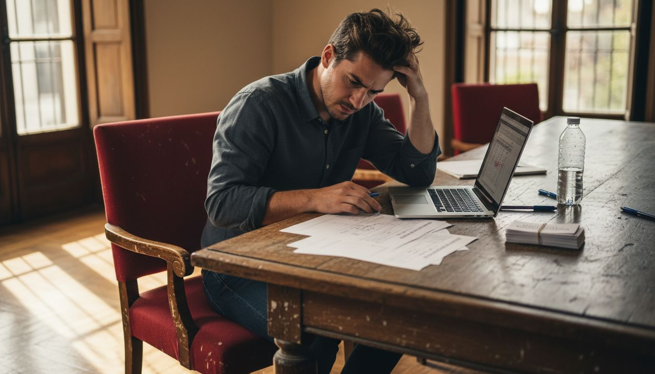 El entrevistador revisa las fichas de evaluación estructurada