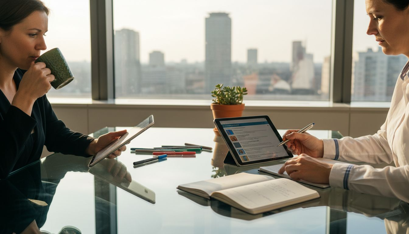 HR-managers die cv’s en profielen van sollicitanten doornemen