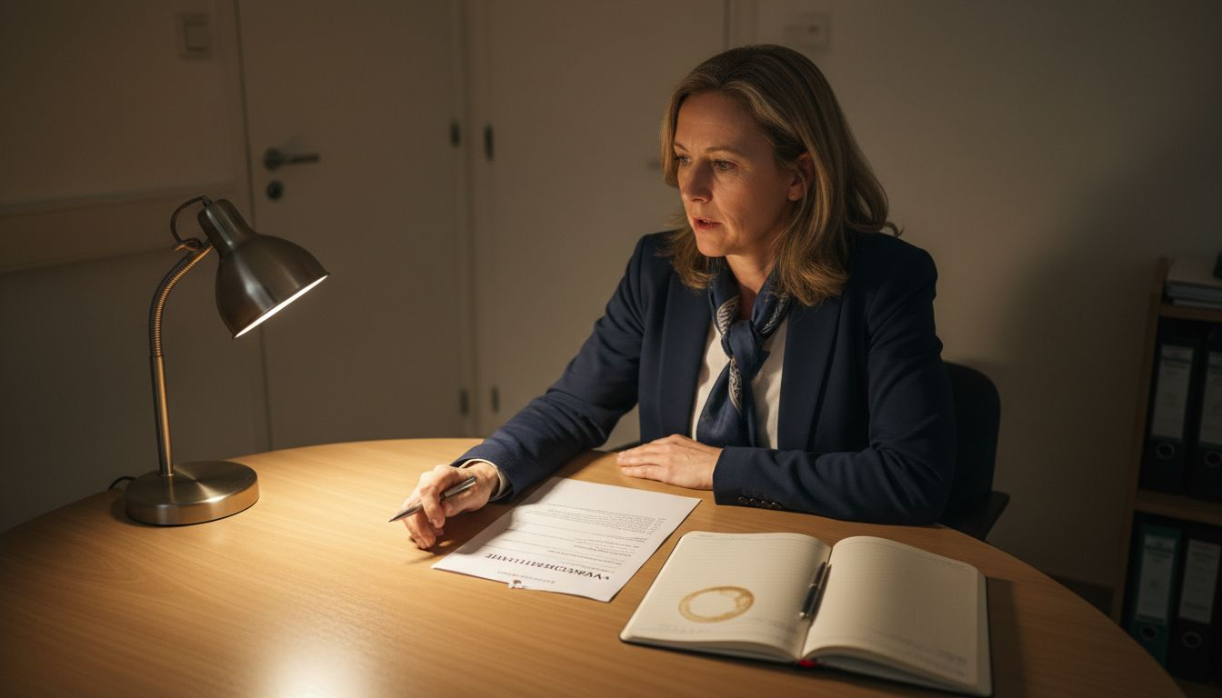 Interviewer die werkt met een vooraf opgesteld vragenlijst