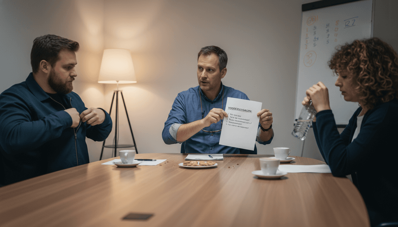 Tijdens de training gaan medewerkers actief aan de slag met het oefenen van sollicitatiegesprekken.