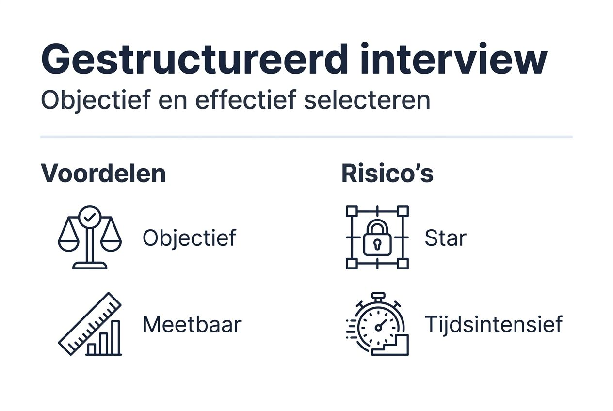 Infographic met een helder overzicht van het gestructureerde interview