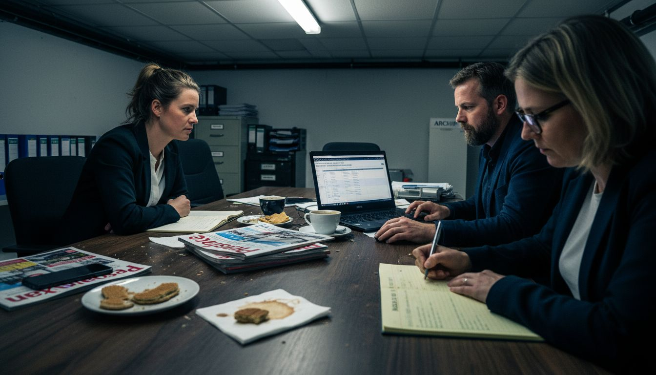 Het HR-team buigt zich over de uitkomsten van voorspellende analyses.