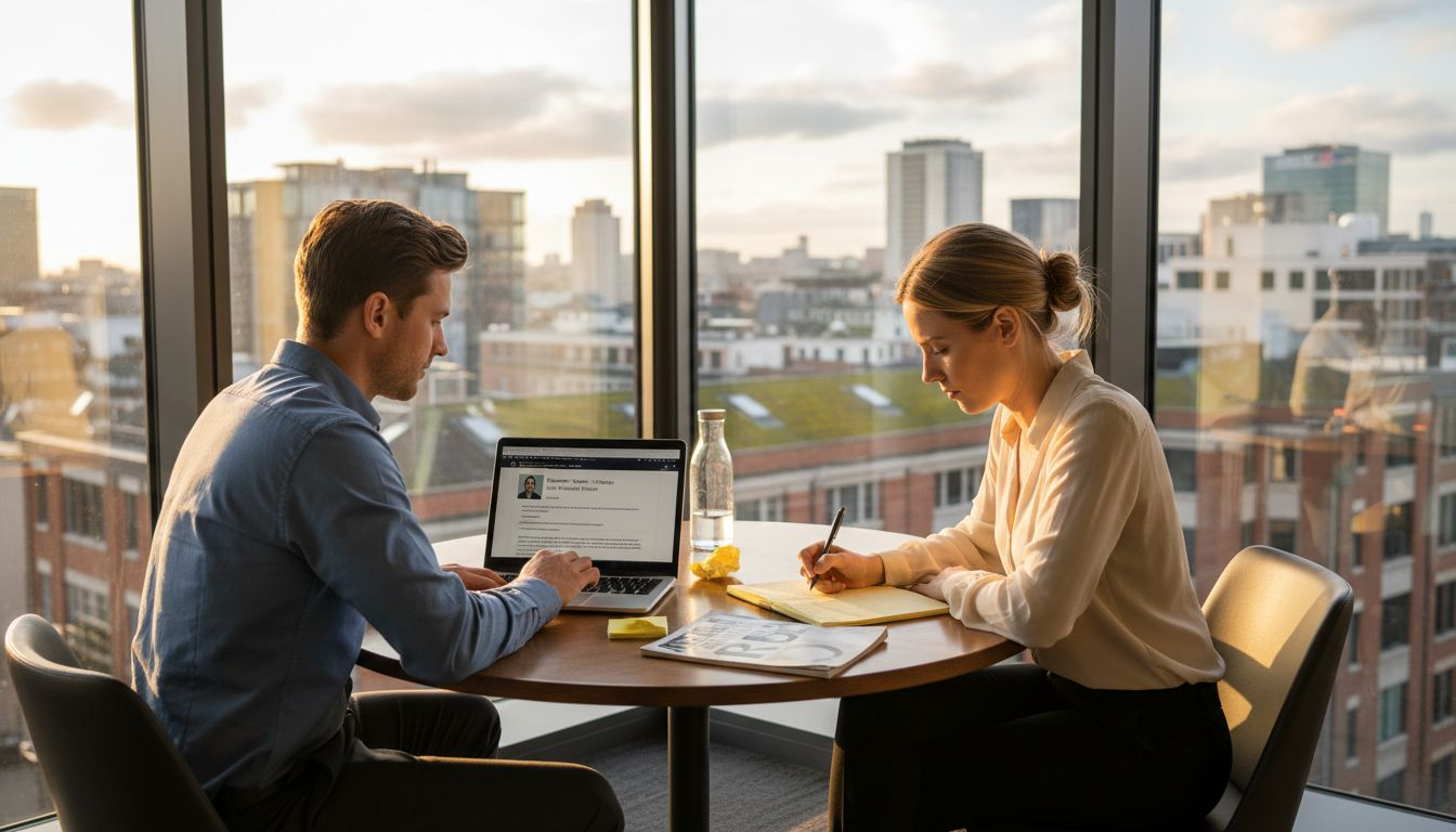 HR team discussing talent matching process