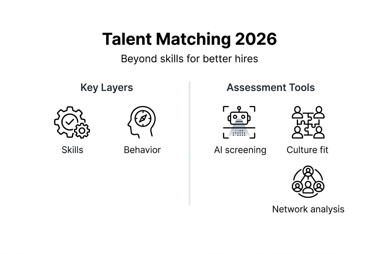 Infographic showing layers and tools in talent matching