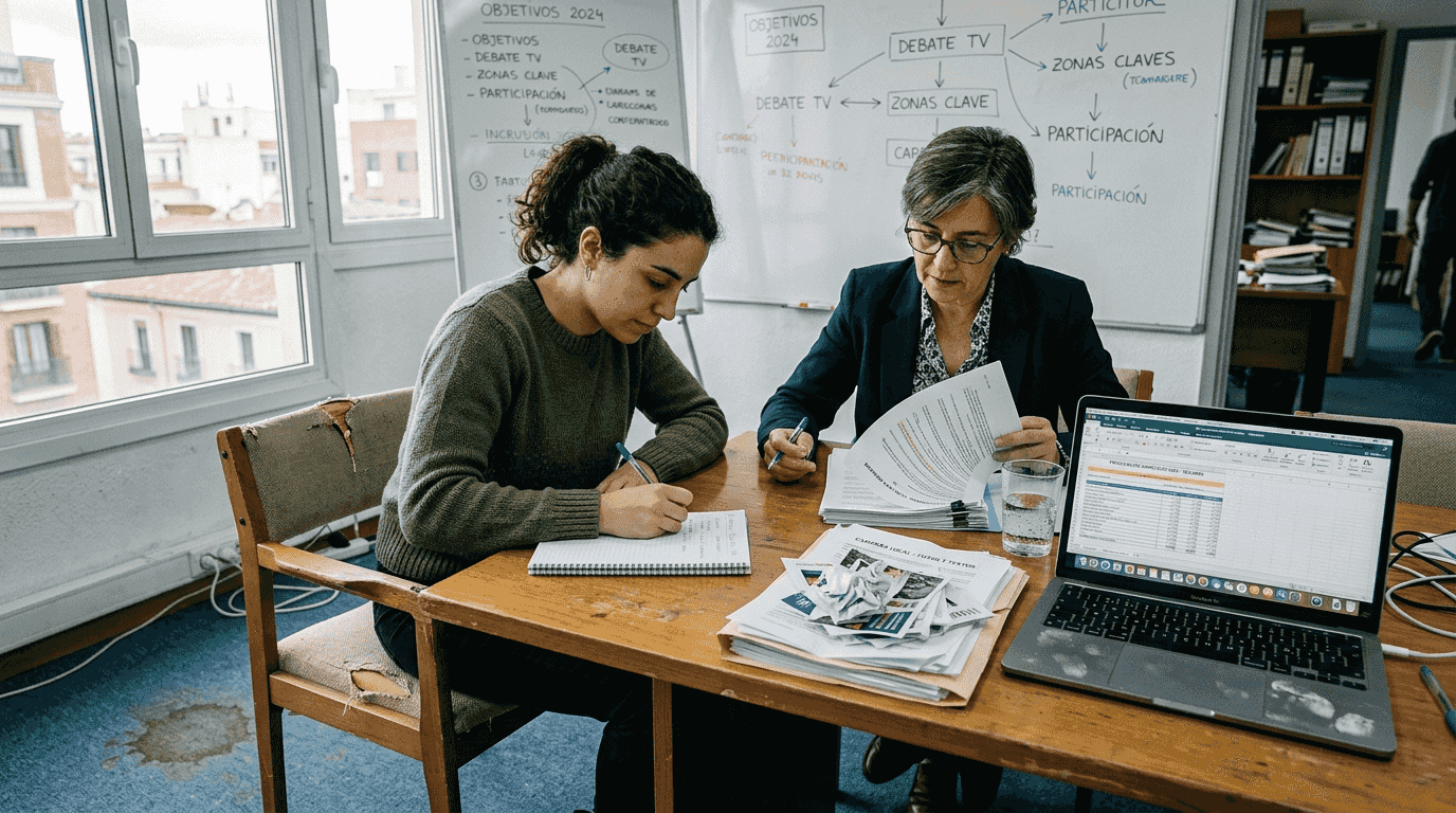 Candidatos poniendo en práctica sus habilidades en una simulación dentro de la oficina