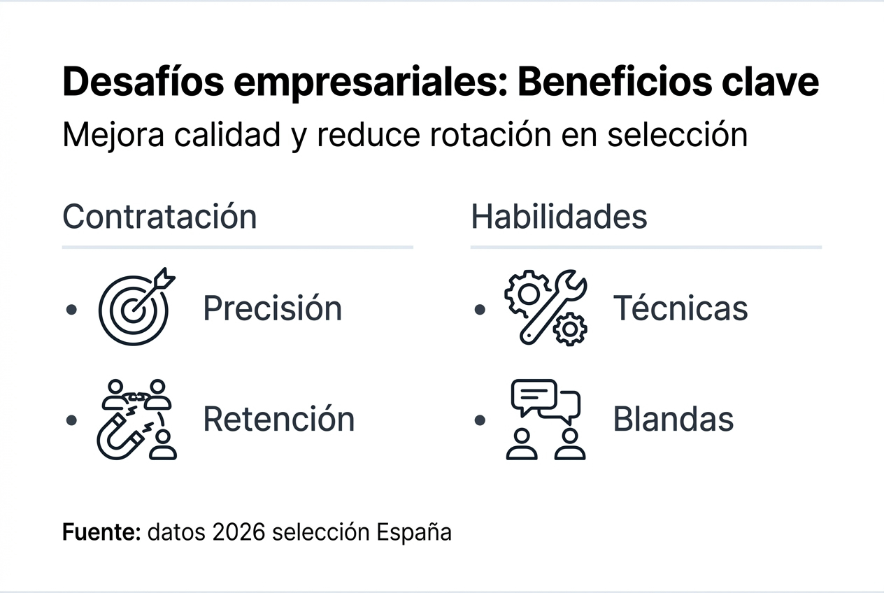 Infografía sobre los beneficios y retos en la toma de decisiones empresariales
