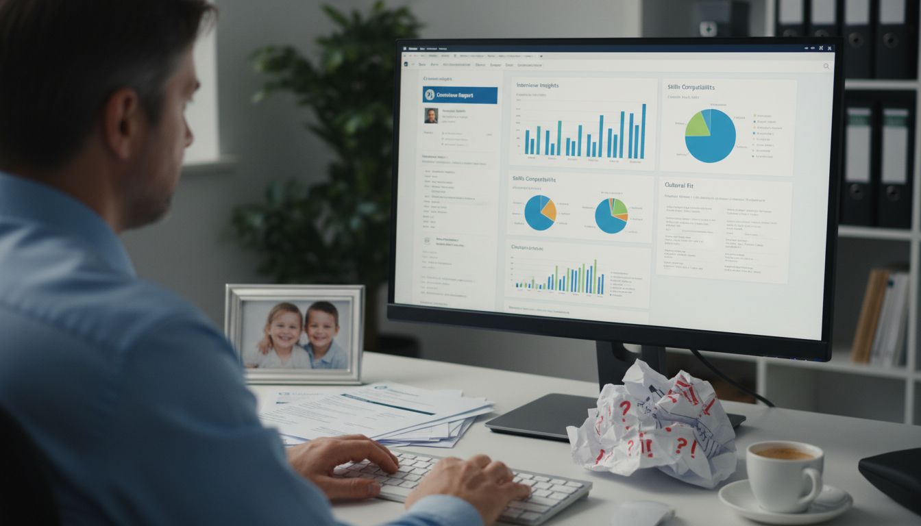 HR manager reviewing AI interview report