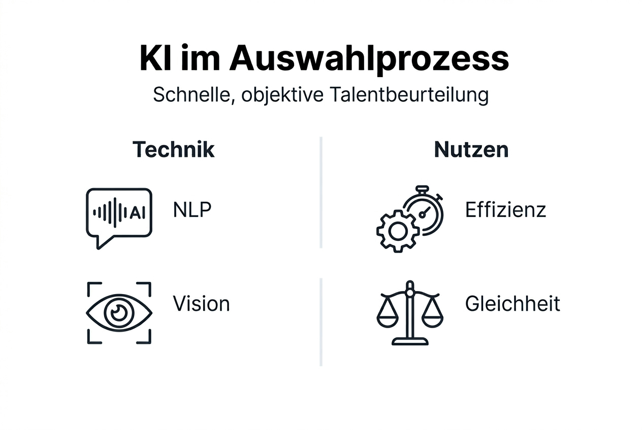 Grafik: Wie Künstliche Intelligenz digitale Eignungstests verbessert und welche Vorteile sich daraus ergeben