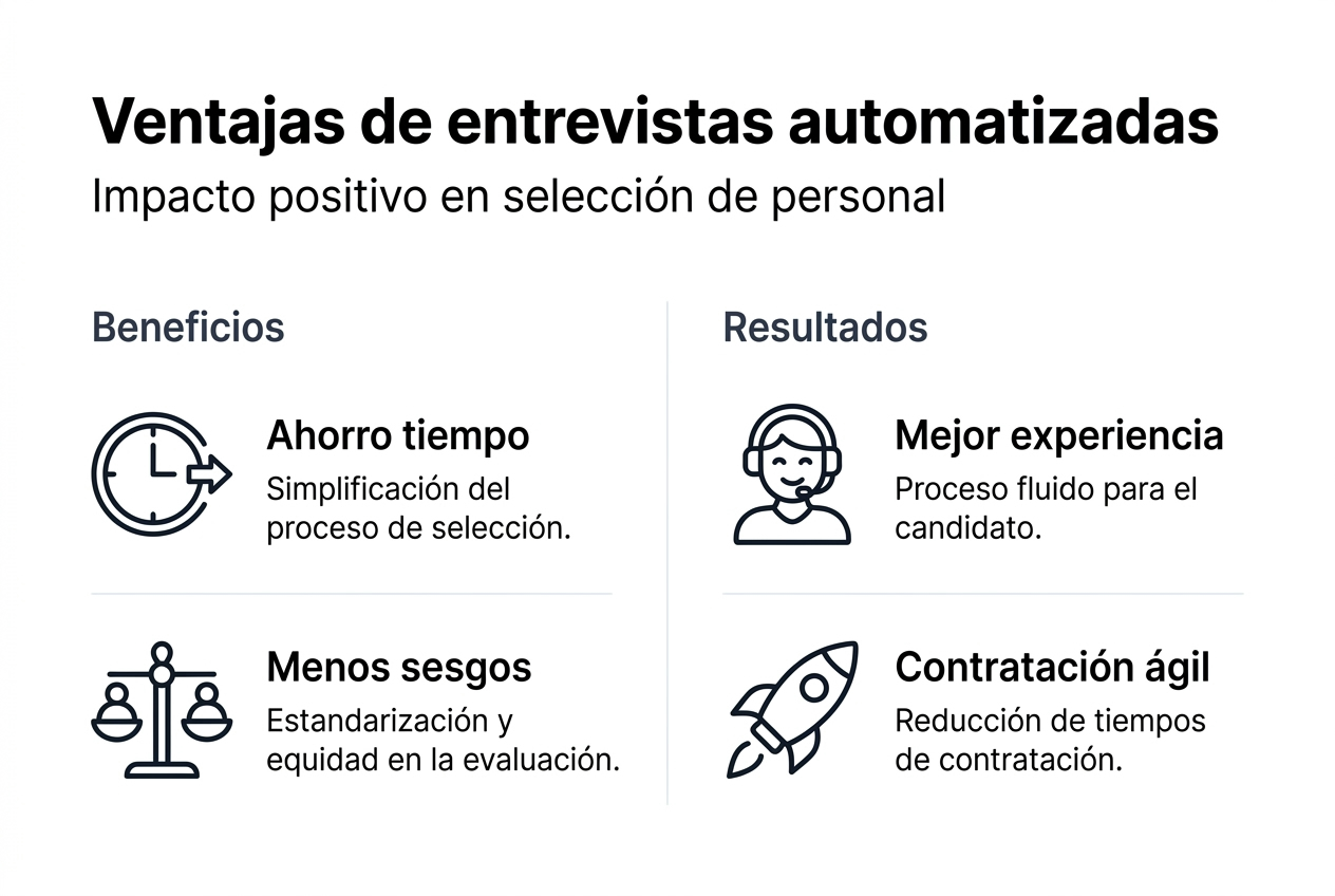 Infografía: principales beneficios de las entrevistas automatizadas