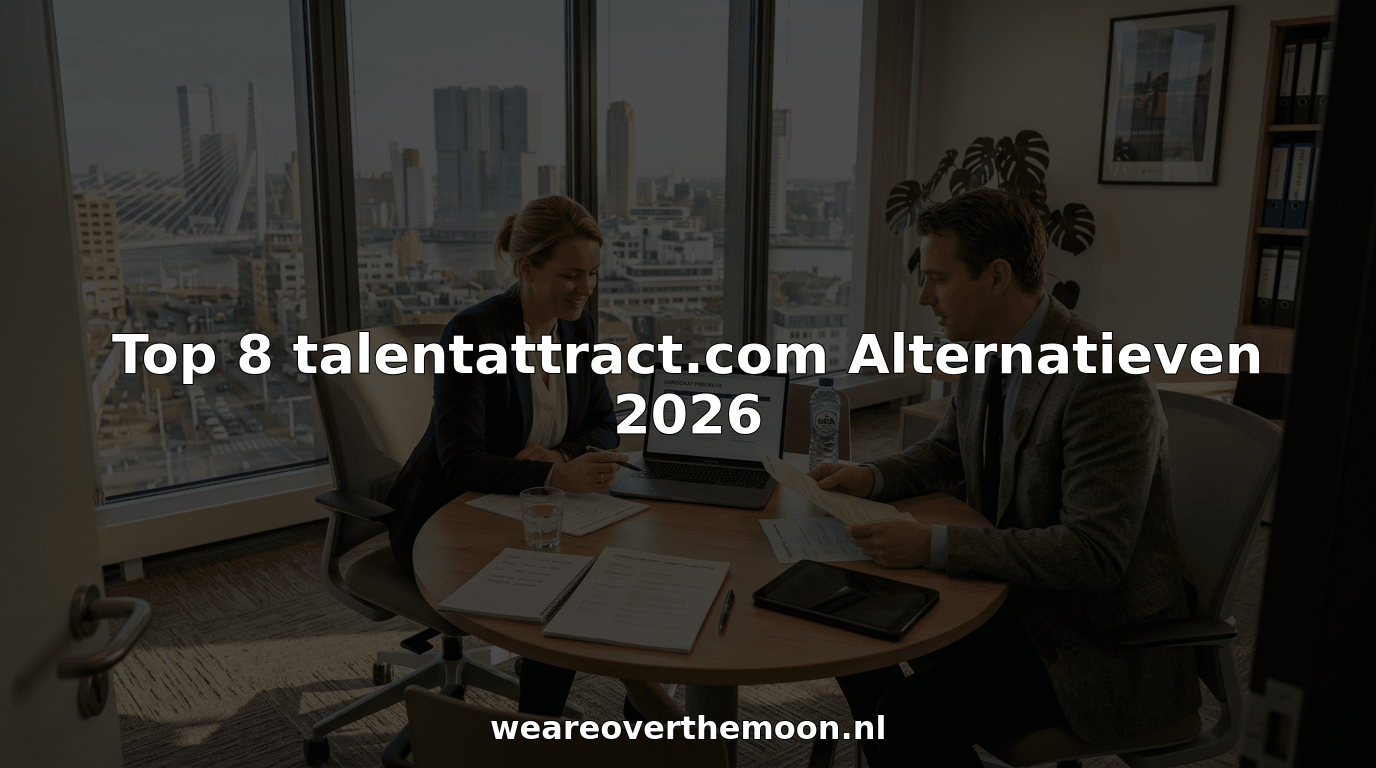 Het HR-team buigt zich over de profielen van sollicitanten in een zonnig kantoor.