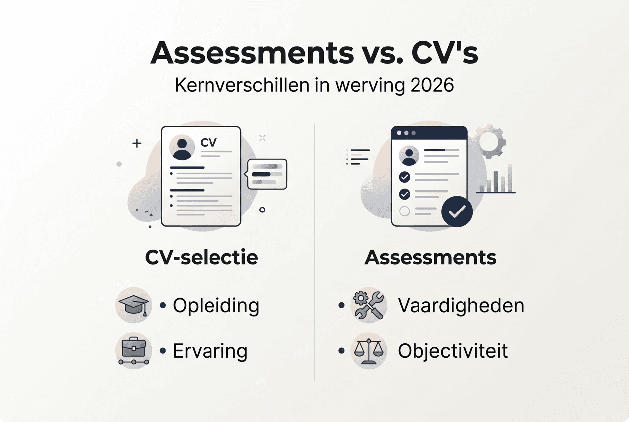 Infographic: het verschil tussen assessments en je cv