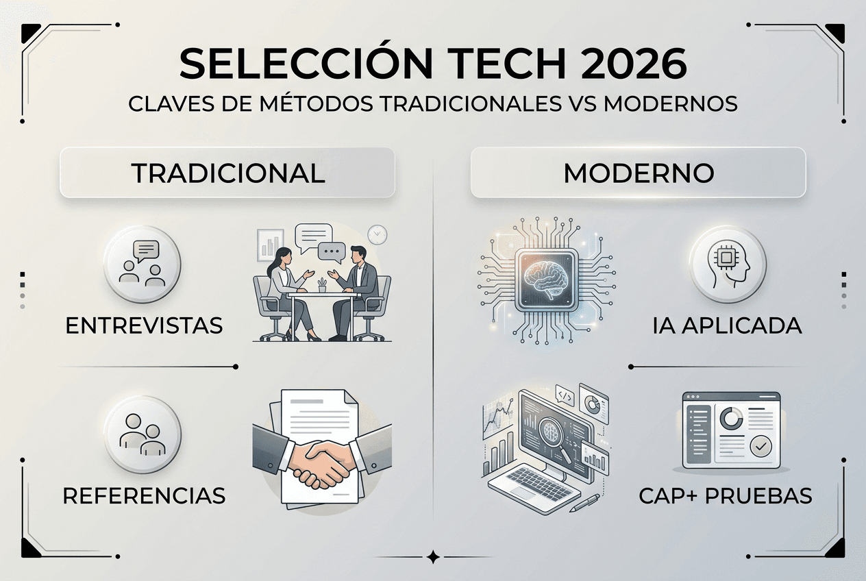 Infografía: comparación de los principales métodos para elegir tecnología